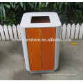 Solid wood garbage bin stand wooden street dustbin